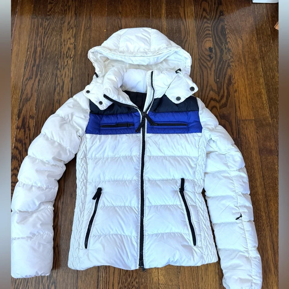Women's Bogner Fire&Ice White and Blue Puffer Down ski Jacket xs - Picture 12 of 16